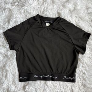 PrettyLittleThing Crop Top Black Womens Size 4